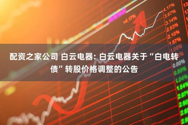 配资之家公司 白云电器: 白云电器关于“白电转债”转股价格调整的公告