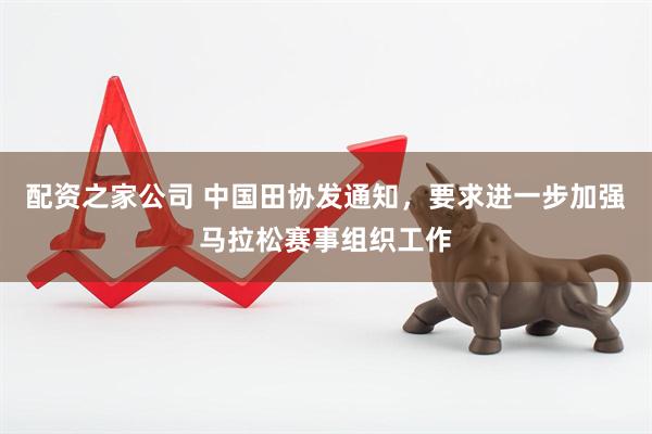 配资之家公司 中国田协发通知，要求进一步加强马拉松赛事组织工作